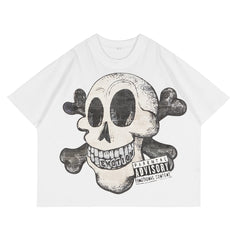Mixed Emotion Skull Graphic Tee