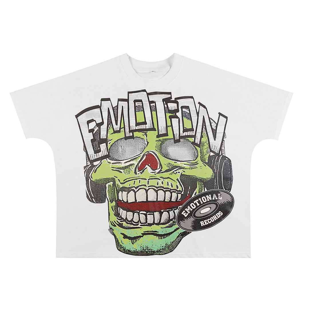 Mixed Emotion Skull Graphic Tee