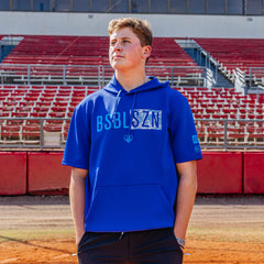 BSBL-SZN Youth Short Sleeve Hoodie V3 - Royal Blue/Oceans