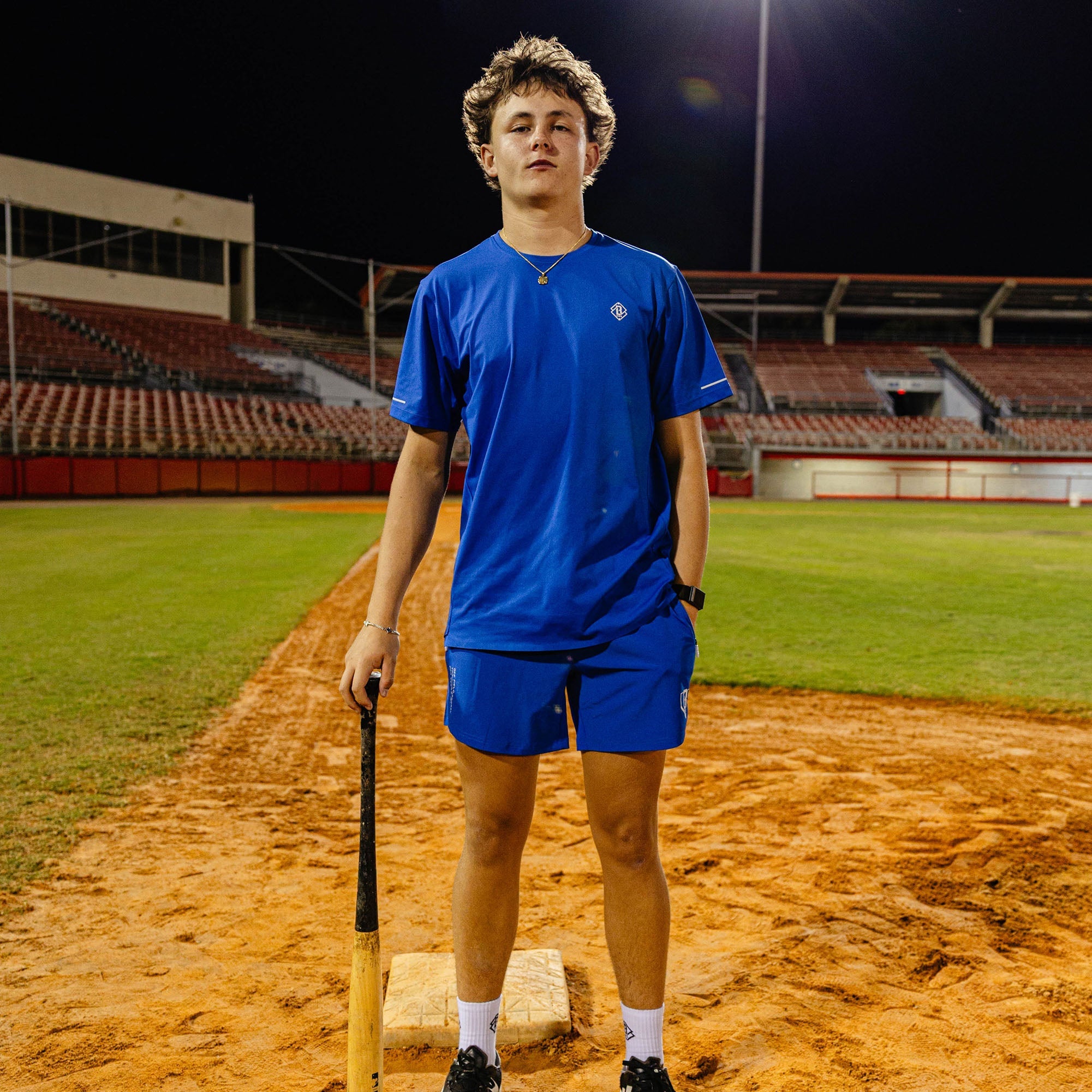 Diamond Tech Vented Tee - Royal Blue