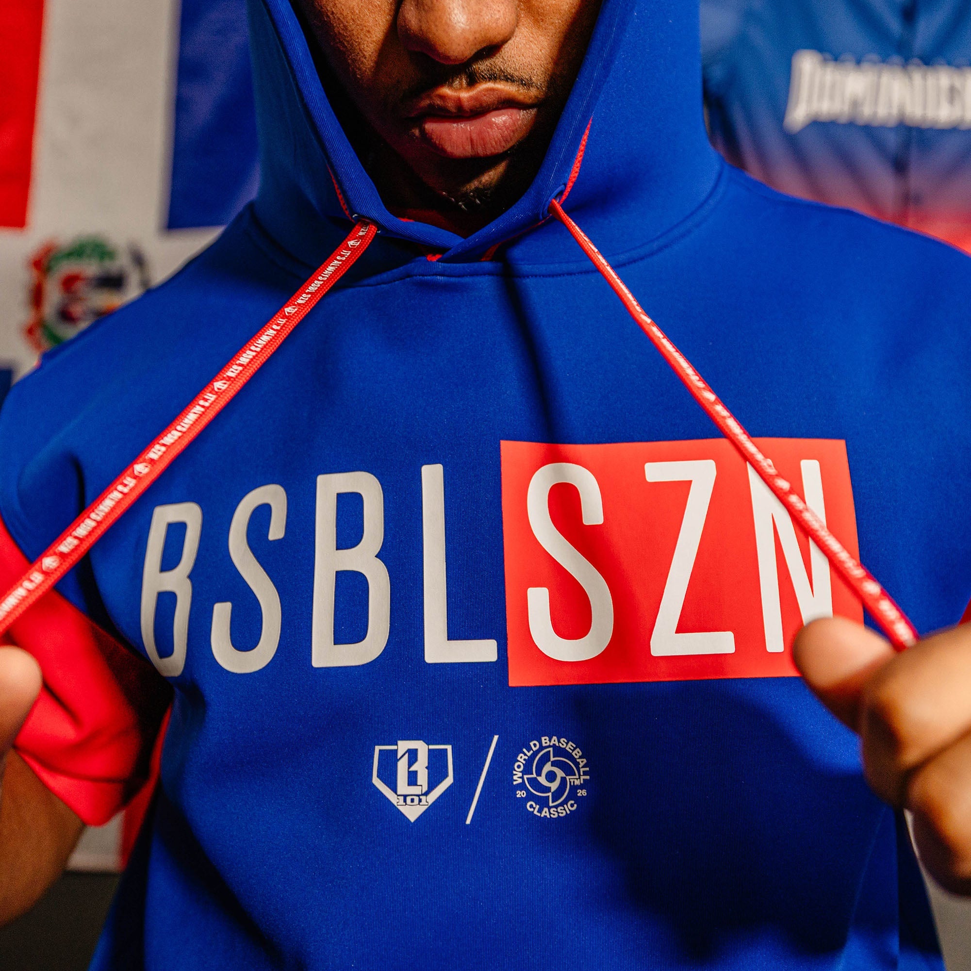 BSBL-SZN Youth Short Sleeve Hoodie V3 - Dominican Republic