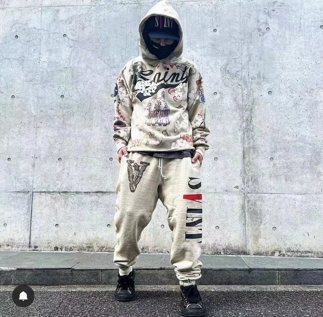 Saint Michael ST118 Graphic Patchwork Sweatpants