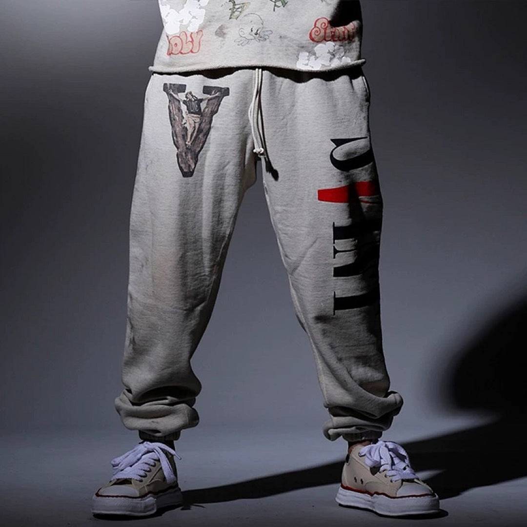 Saint Michael ST118 Graphic Patchwork Sweatpants