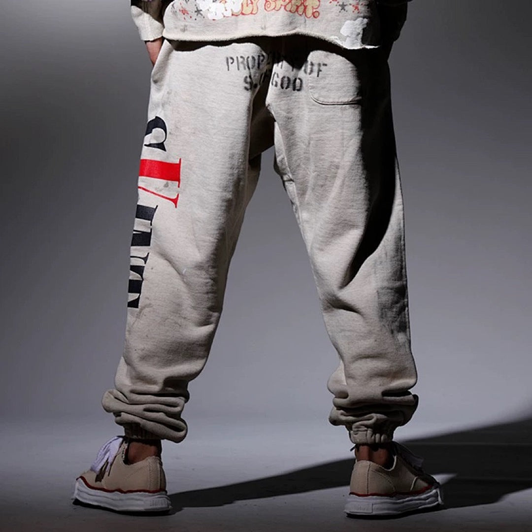 Saint Michael ST118 Graphic Patchwork Sweatpants