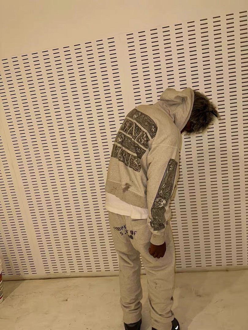 Saint Michael ST227 Thermal Grid Graphic Hoodie