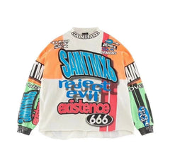 Saint Michael Graffiti Collage & Slogan Print Long Sleeve