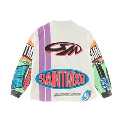 Saint Michael Graffiti Collage & Slogan Print Long Sleeve