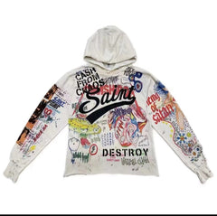 Saint Michael ST903 All-Over Graphic Collage Hoodie