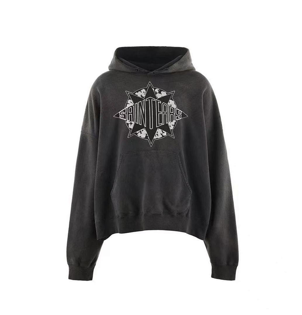 Saint Michael ST915 Gothic Cross Graphic Hoodie