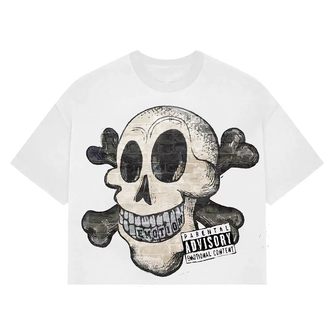 Mixed Emotion Skull Graphic Tee