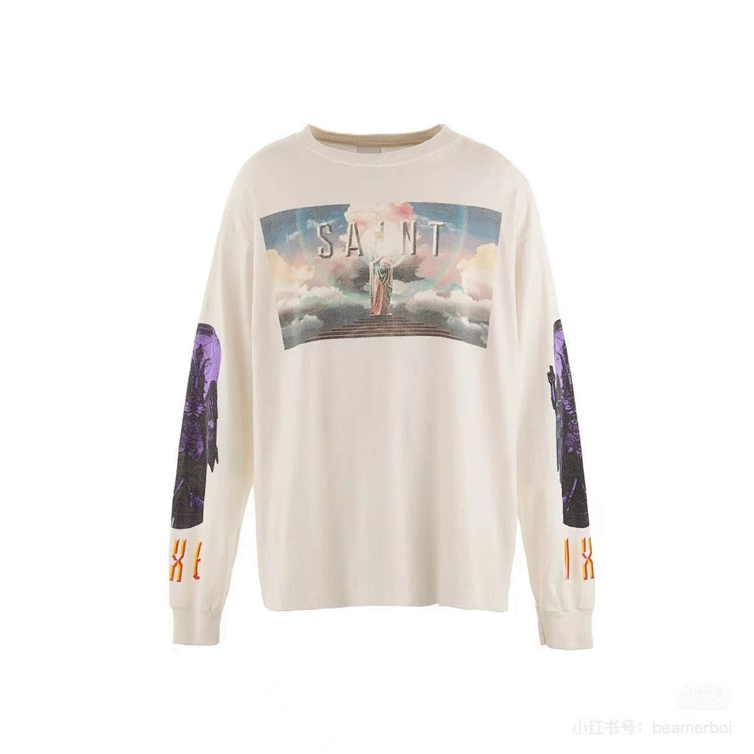 Saint Michael Fine Art Graphic & Back Typography Sweatshirt