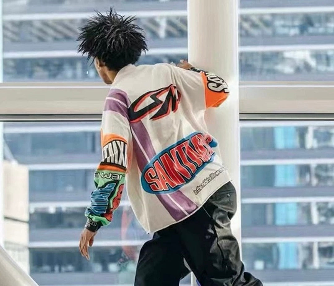 Saint Michael Graffiti Collage & Slogan Print Long Sleeve