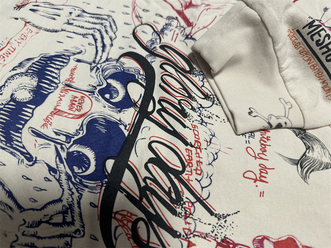 Saint Michael All-Over Doodle & Emblem Graphic Long Sleeve