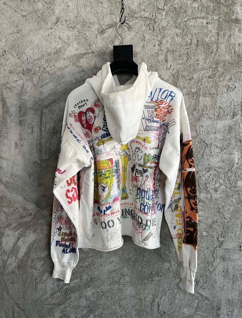 Saint Michael ST903 All-Over Graphic Collage Hoodie
