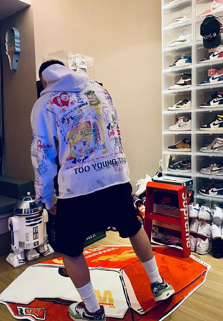 Saint Michael ST903 All-Over Graphic Collage Hoodie