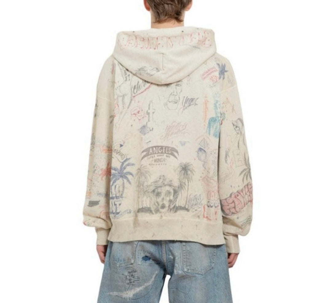 Saint Michael ST914 Graffiti Multi-Print Hoodie