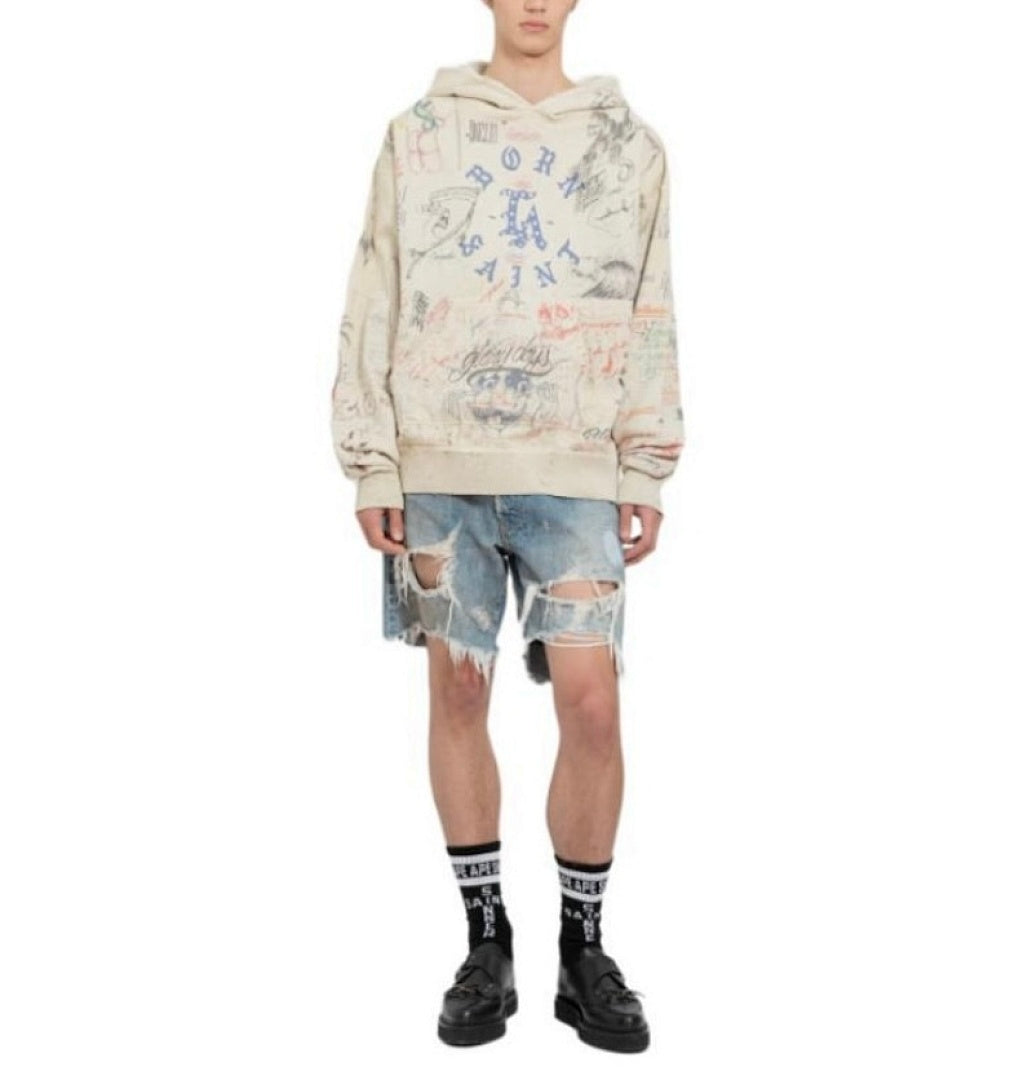 Saint Michael ST914 Graffiti Multi-Print Hoodie
