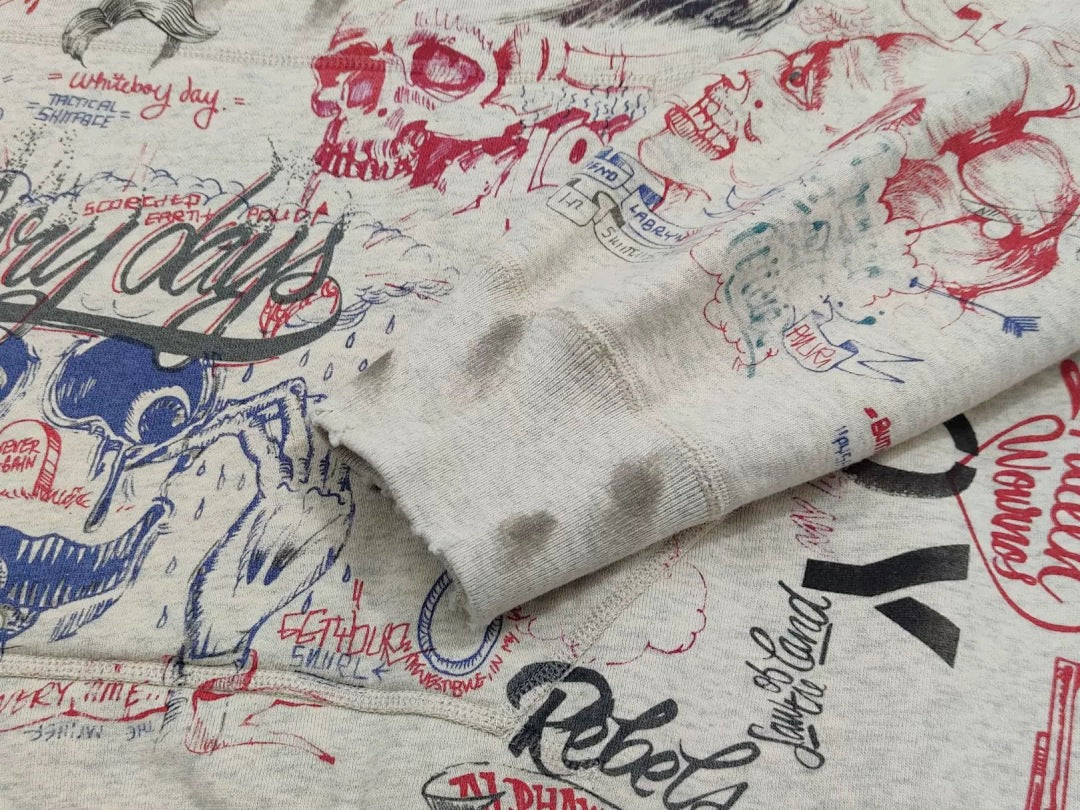 Saint Michael ST914 Graffiti Multi-Print Hoodie
