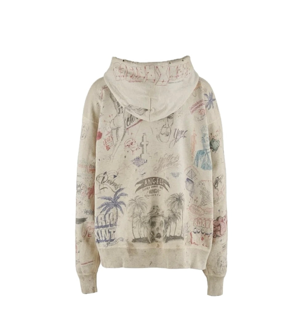 Saint Michael ST914 Graffiti Multi-Print Hoodie