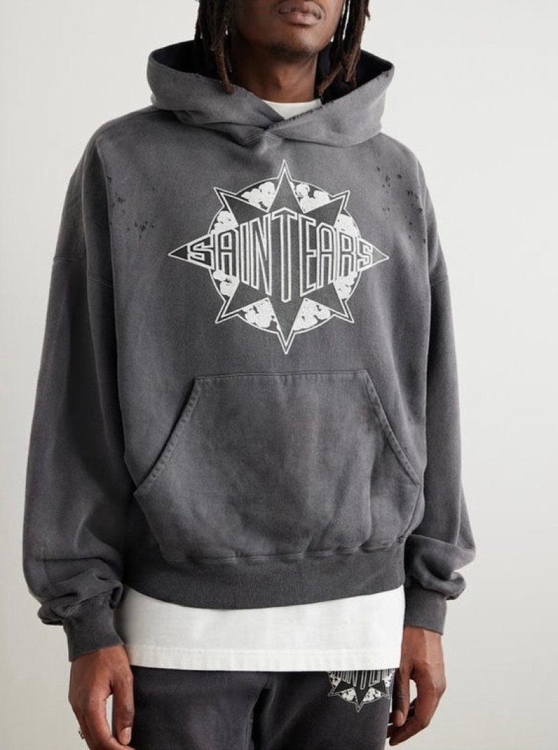 Saint Michael ST915 Gothic Cross Graphic Hoodie
