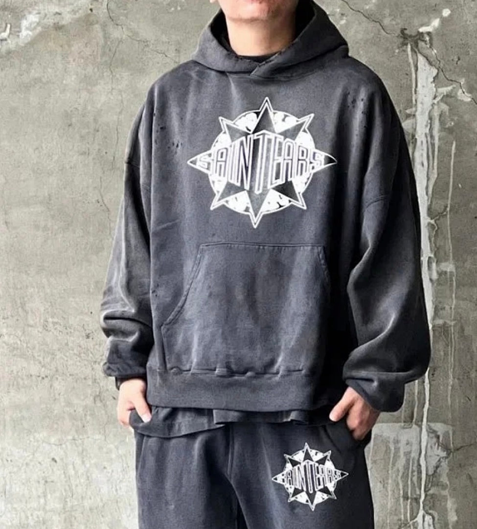Saint Michael ST915 Gothic Cross Graphic Hoodie