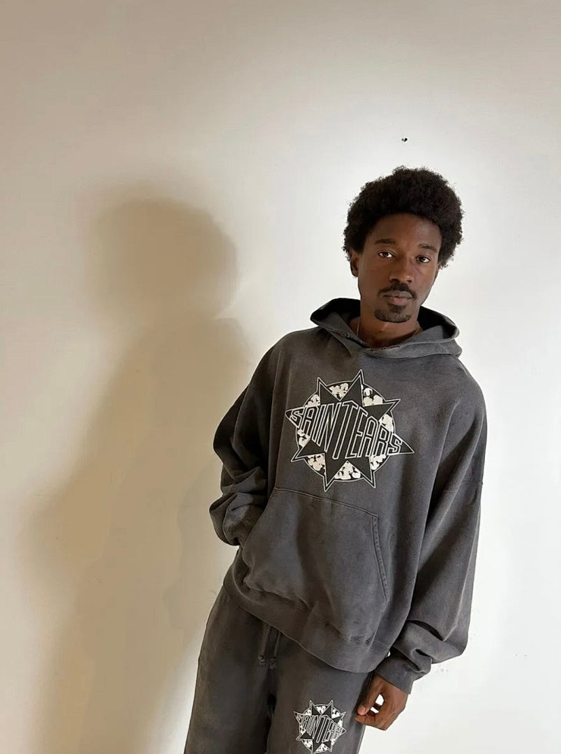 Saint Michael ST915 Gothic Cross Graphic Hoodie