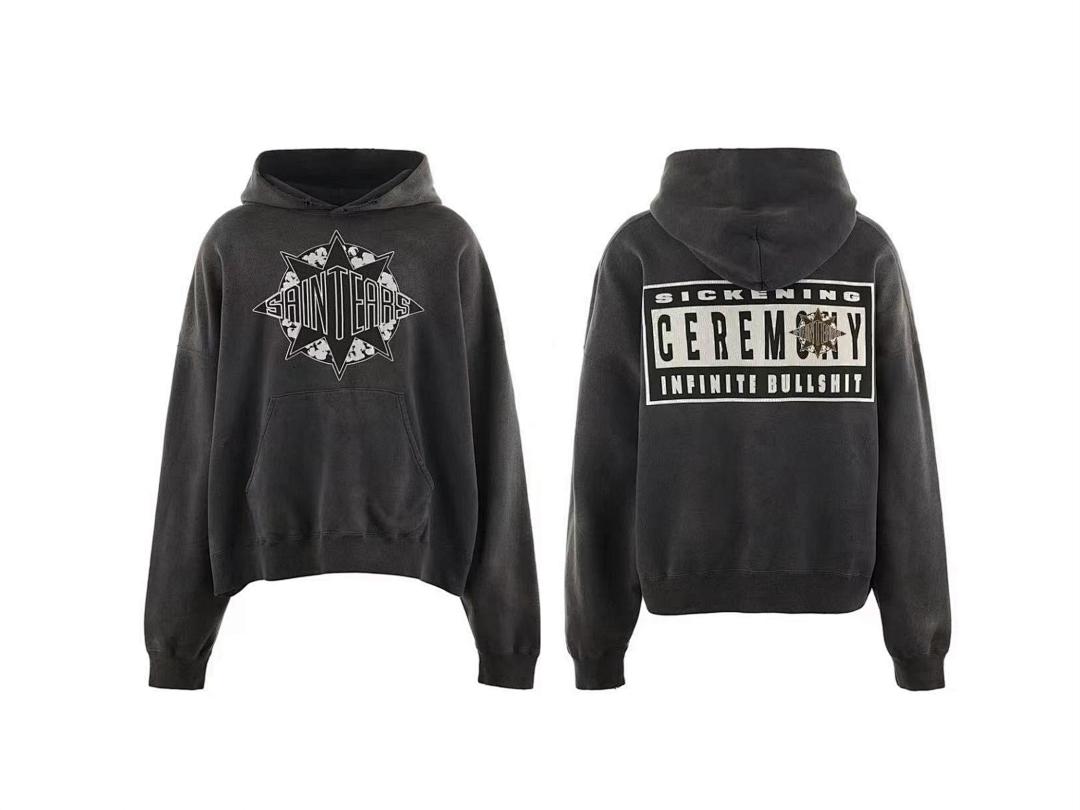 Saint Michael ST915 Gothic Cross Graphic Hoodie