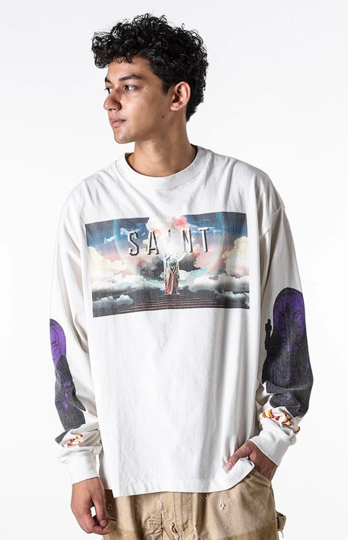 Saint Michael Fine Art Graphic & Back Typography Sweatshirt