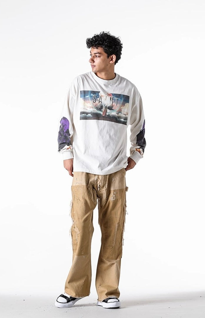 Saint Michael Fine Art Graphic & Back Typography Sweatshirt