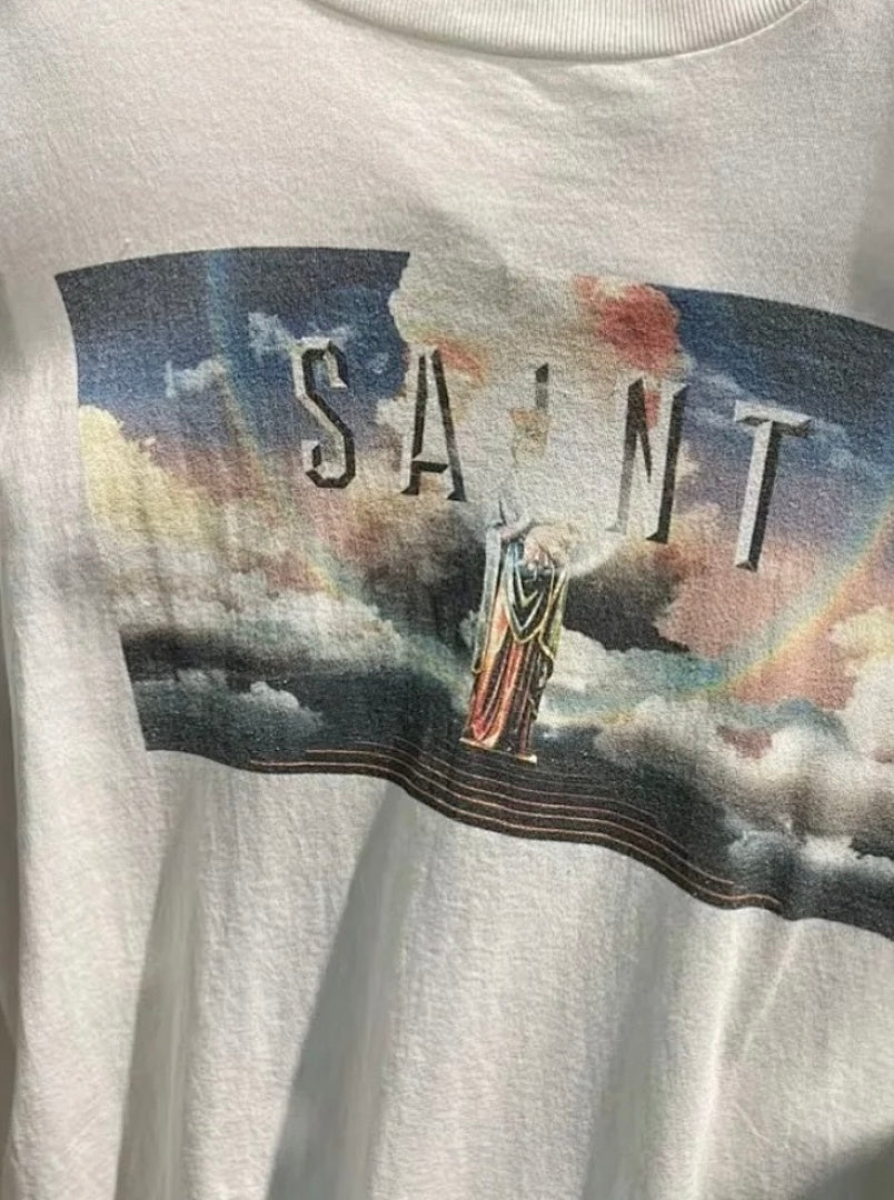 Saint Michael Fine Art Graphic & Back Typography Sweatshirt