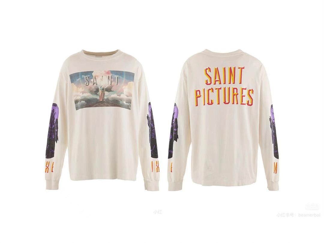 Saint Michael Fine Art Graphic & Back Typography Sweatshirt