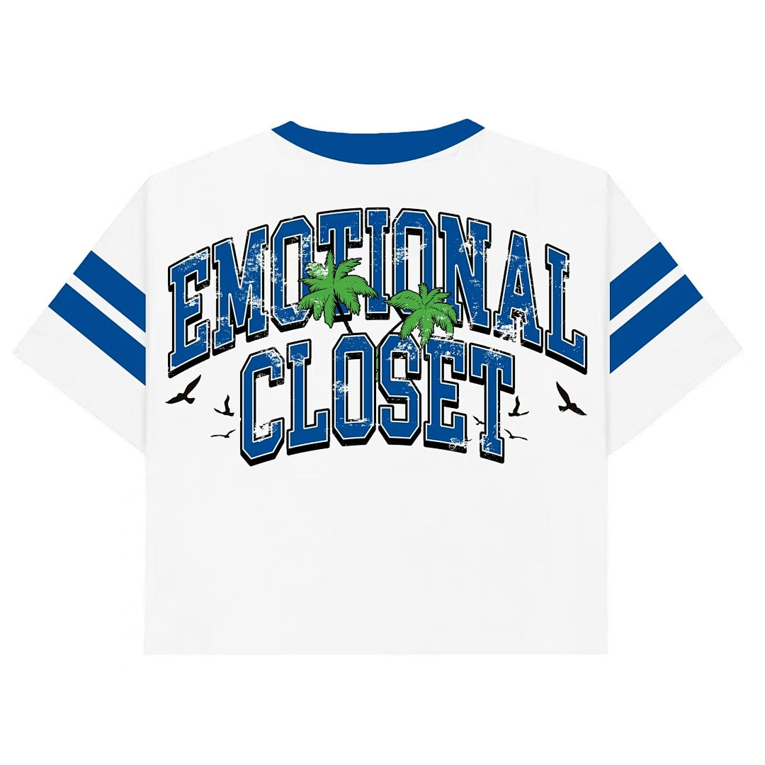 Mixed Emotion Striped Graphic Tee