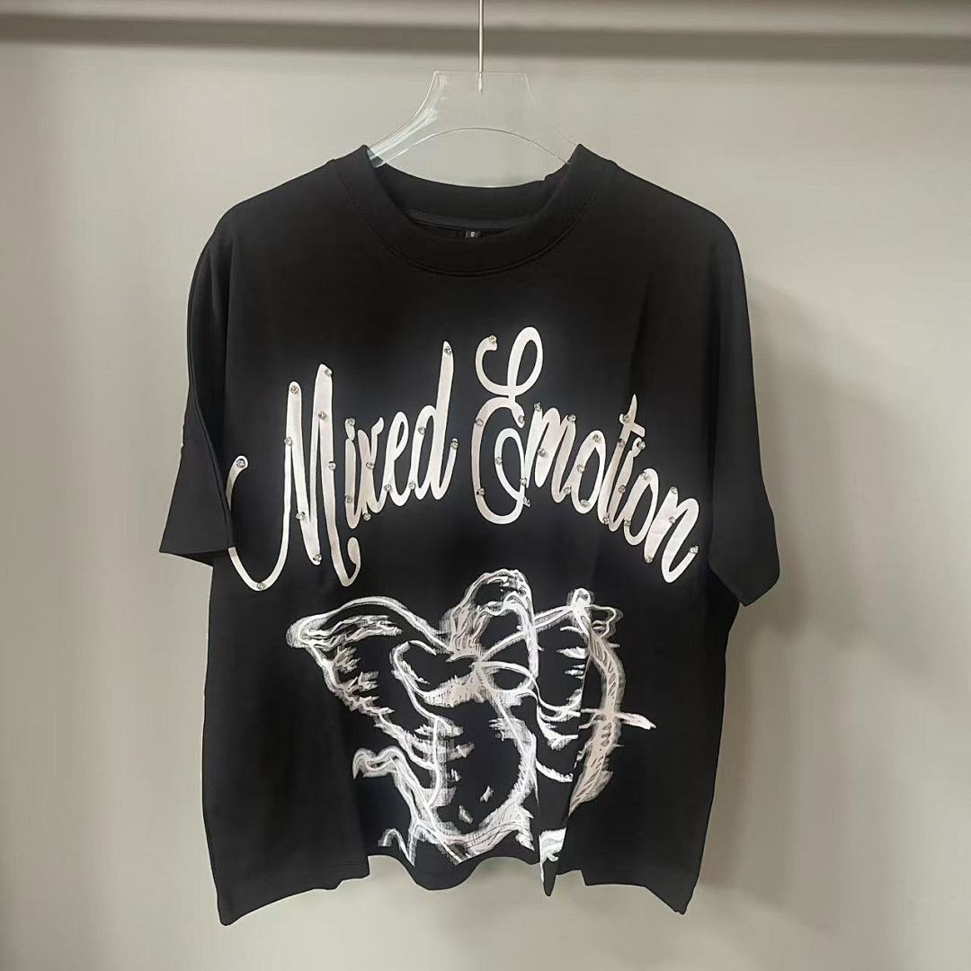 Mixed Emotion Rhinestone Graphic Tee