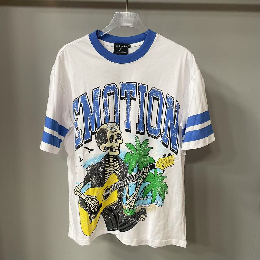 Mixed Emotion Striped Graphic Tee