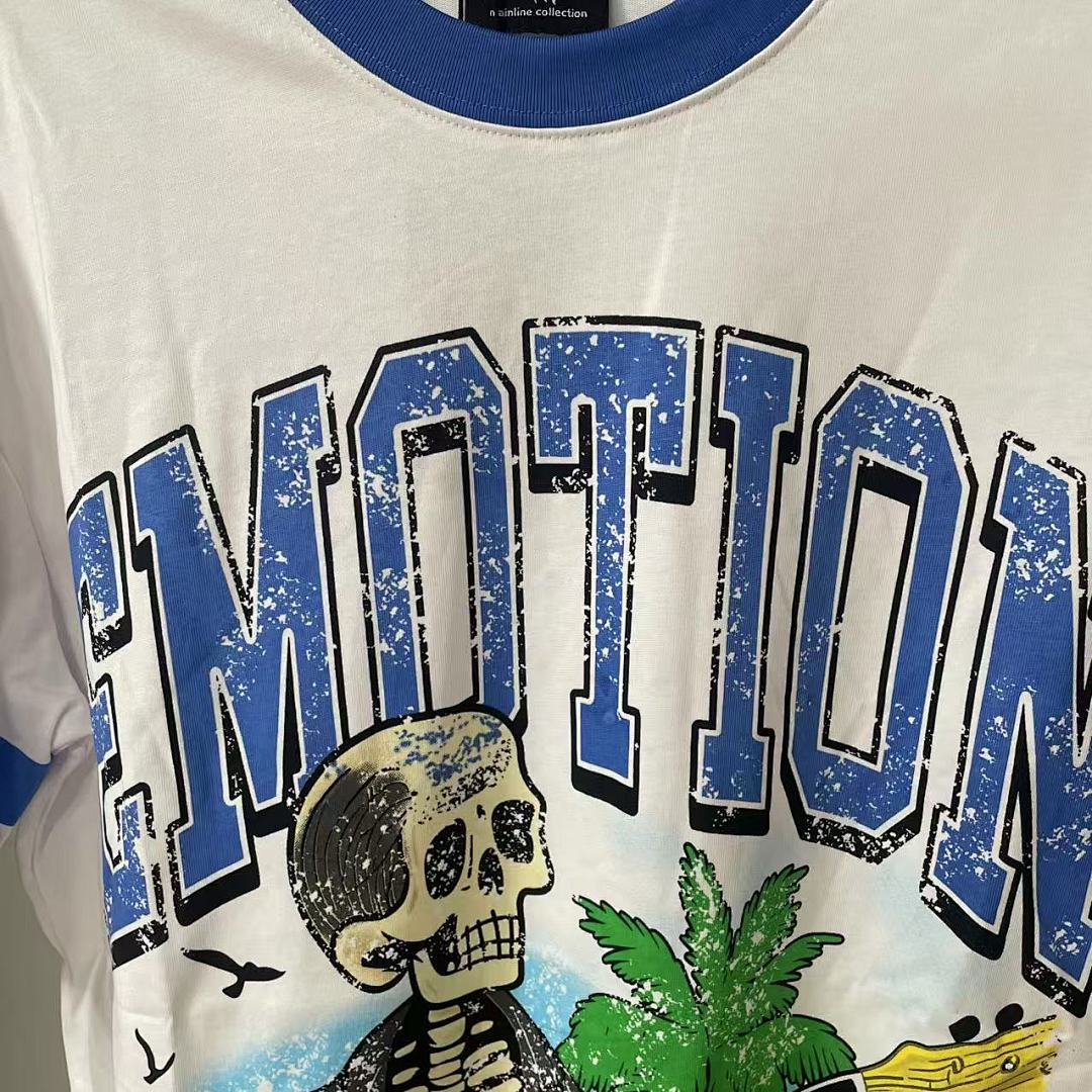 Mixed Emotion Striped Graphic Tee