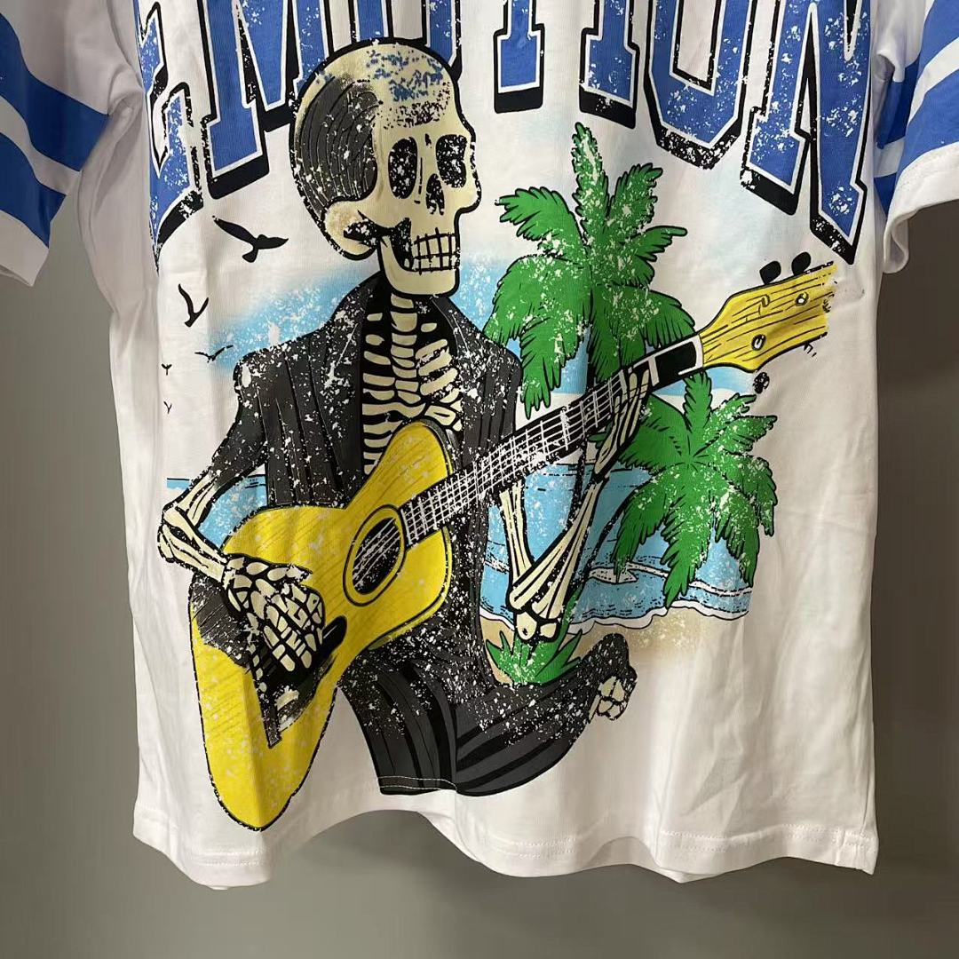 Mixed Emotion Striped Graphic Tee