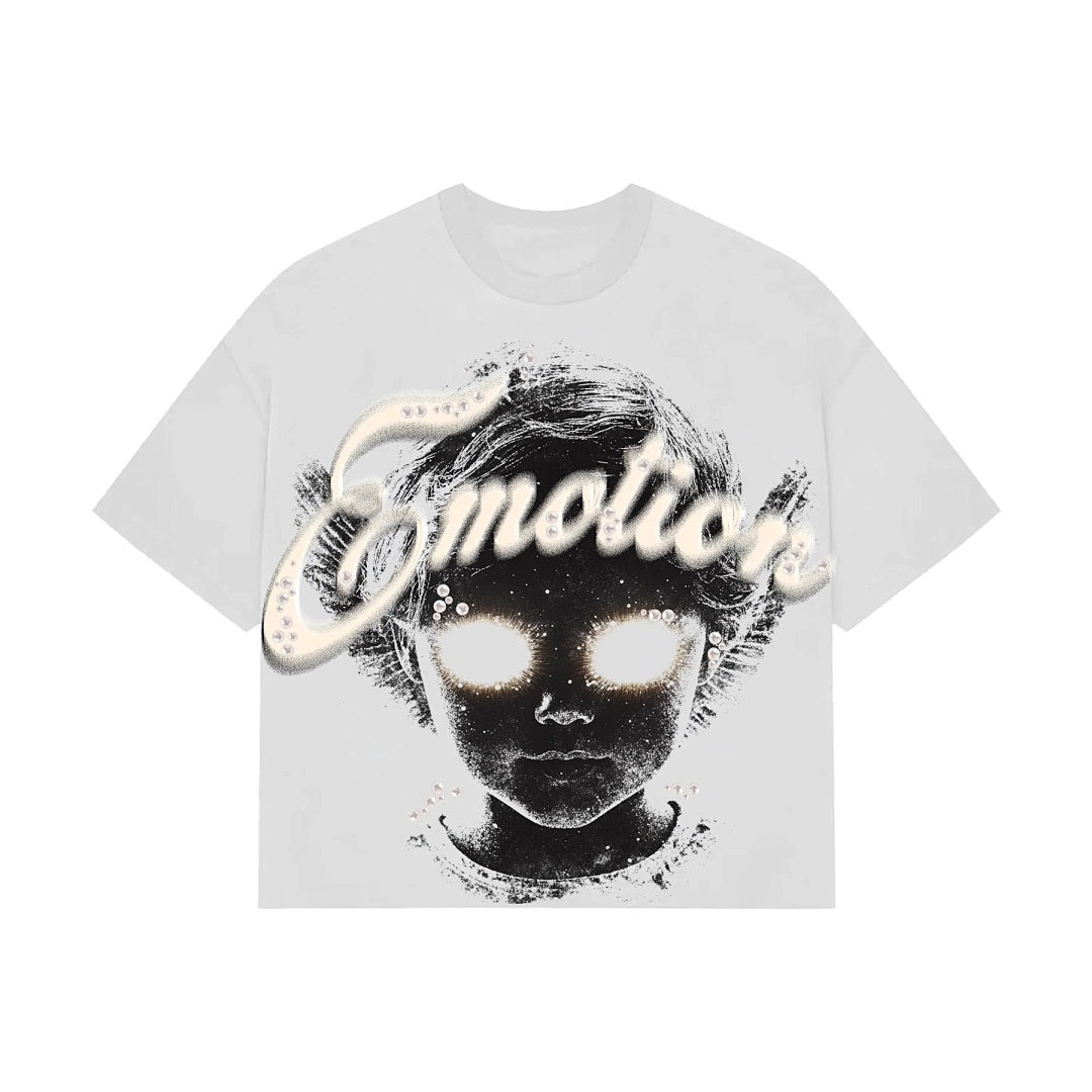 Mixed Emotion Cropped Graphic Tee