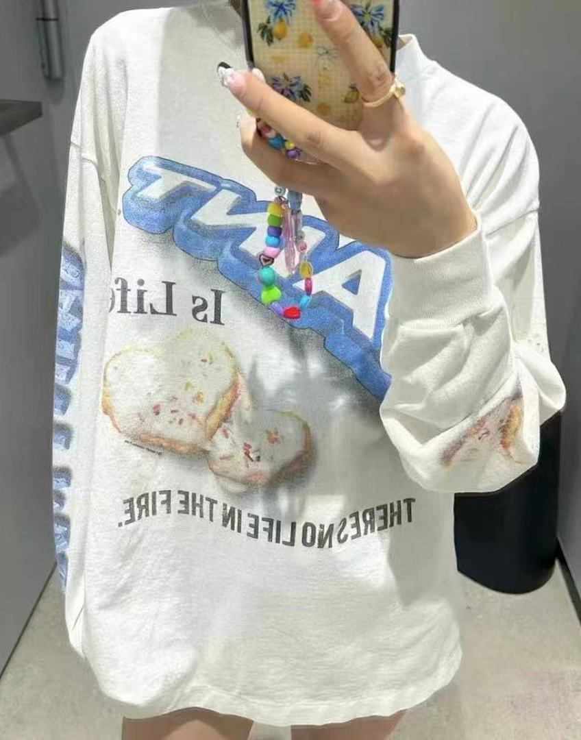 Saint Michael Angel Illustration & Sleeve Script Sweatshirt