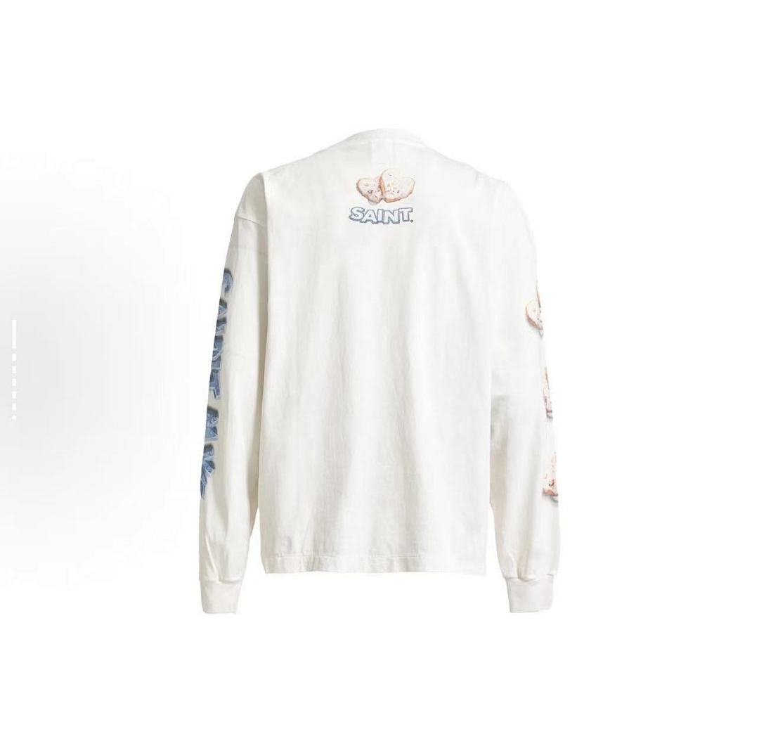 Saint Michael Angel Illustration & Sleeve Script Sweatshirt