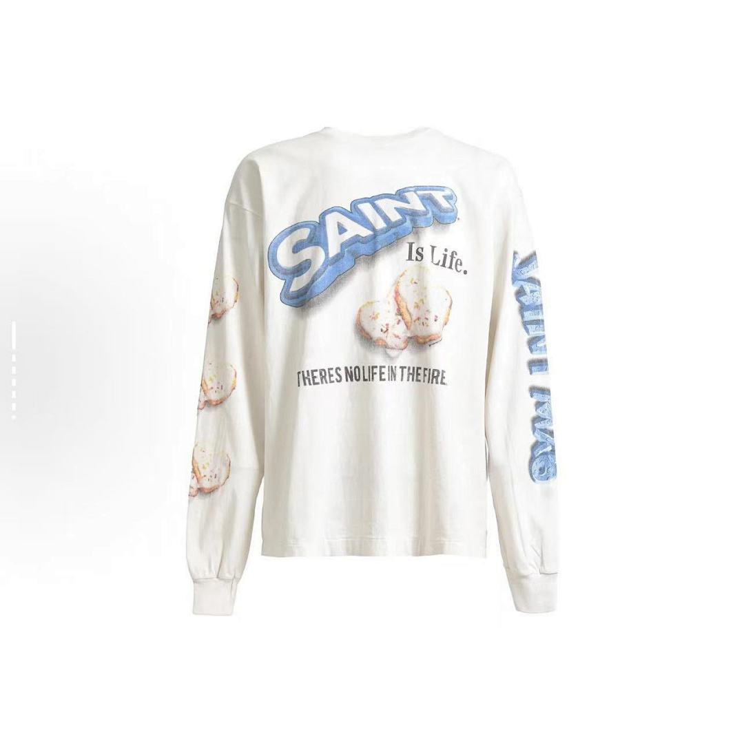 Saint Michael Angel Illustration & Sleeve Script Sweatshirt