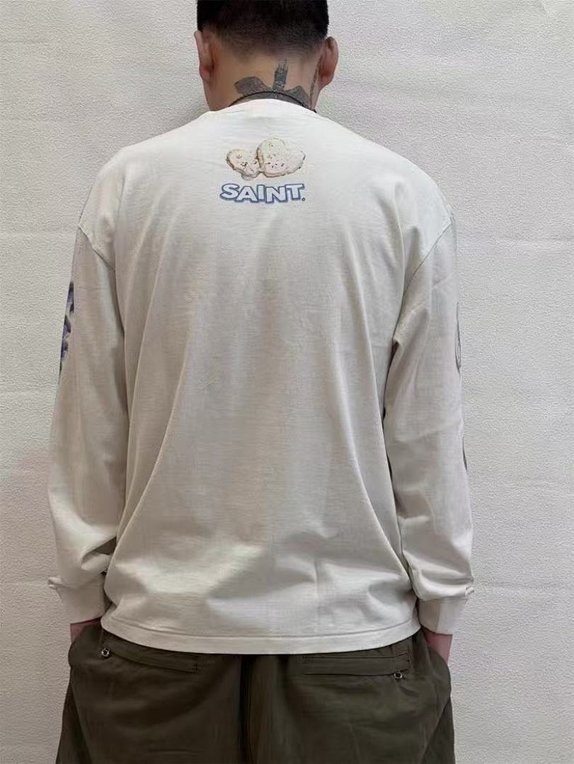 Saint Michael Angel Illustration & Sleeve Script Sweatshirt