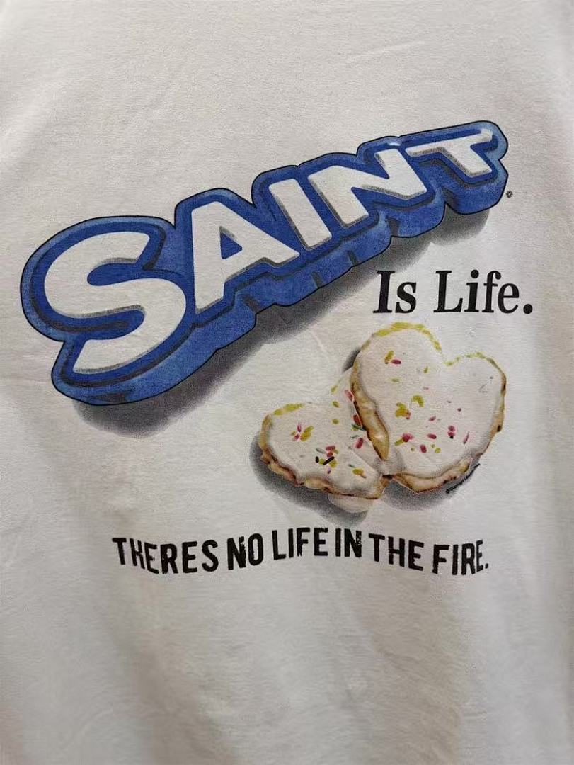 Saint Michael Angel Illustration & Sleeve Script Sweatshirt