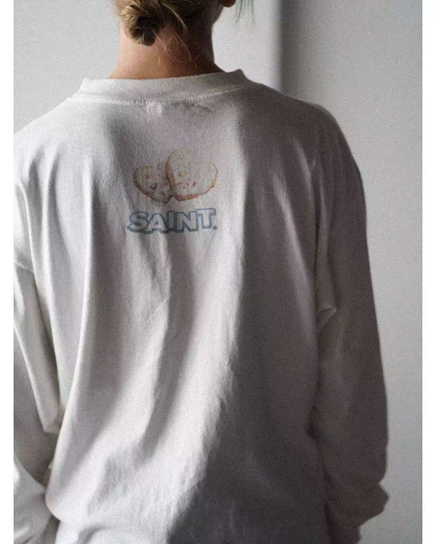 Saint Michael Angel Illustration & Sleeve Script Sweatshirt