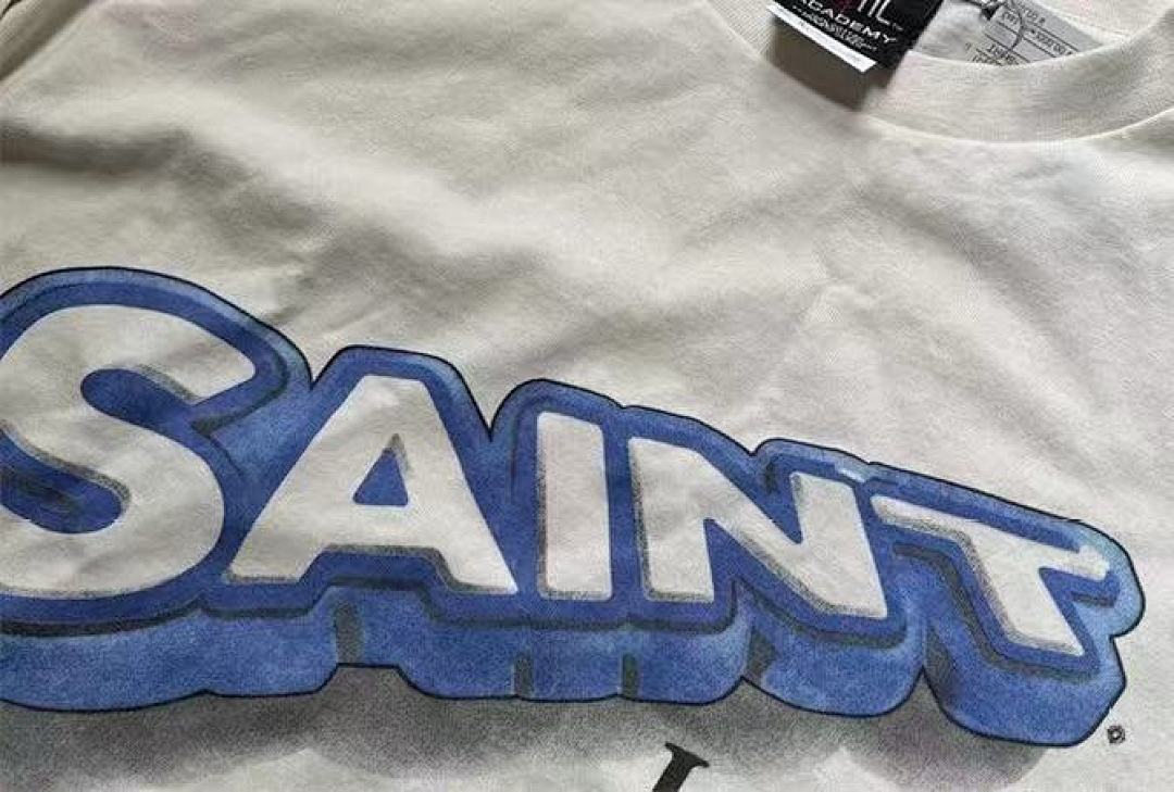 Saint Michael Angel Illustration & Sleeve Script Sweatshirt