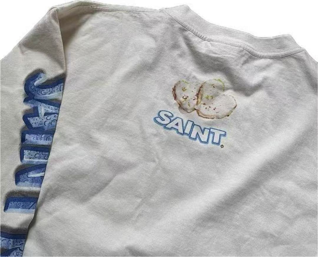 Saint Michael Angel Illustration & Sleeve Script Sweatshirt