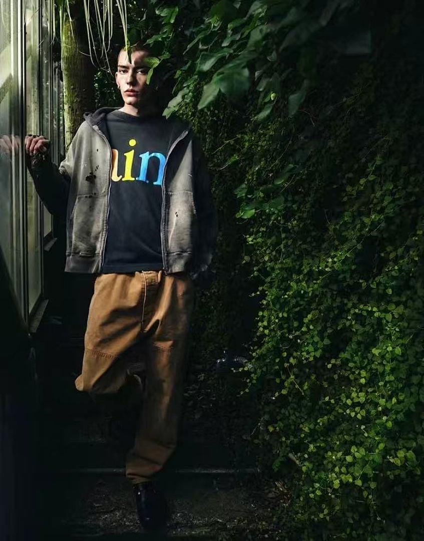 Saint Michael Colorful Arch Logo Distressed Sweatshirt