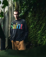 Saint Michael Colorful Arch Logo Distressed Sweatshirt