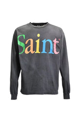 Saint Michael Colorful Arch Logo Distressed Sweatshirt