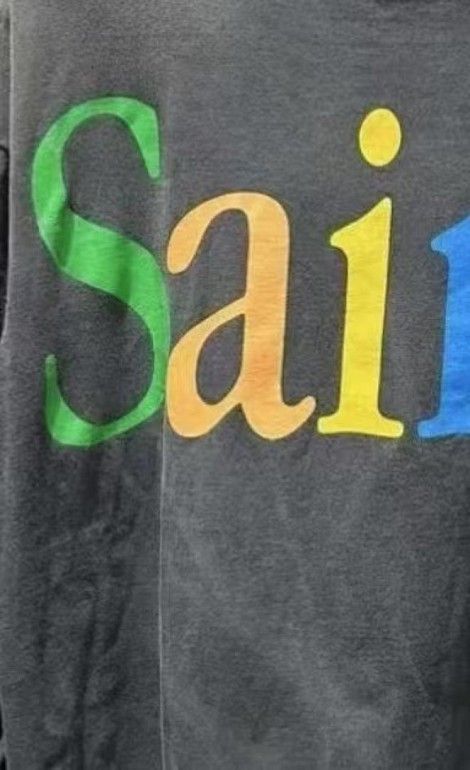 Saint Michael Colorful Arch Logo Distressed Sweatshirt