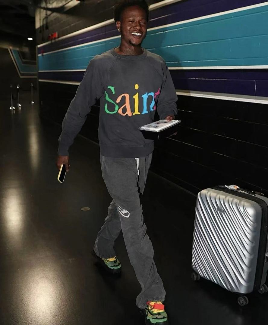 Saint Michael Colorful Arch Logo Distressed Sweatshirt
